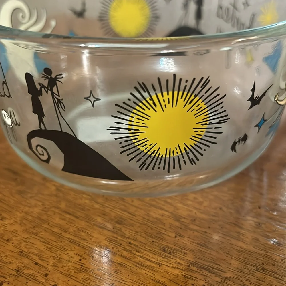 Disney The Nightmare Before Christmas Food Storage Glass Container Bowl